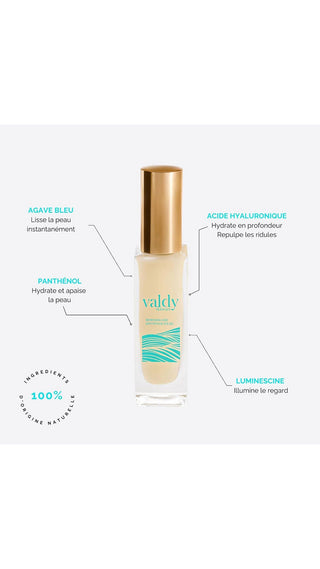 Gel tenseur contour des yeux, hydratation profonde